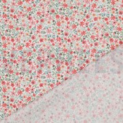 FINE POPLIN DIGITAL FLOWERS WHITE / RED (thumbnail) #4