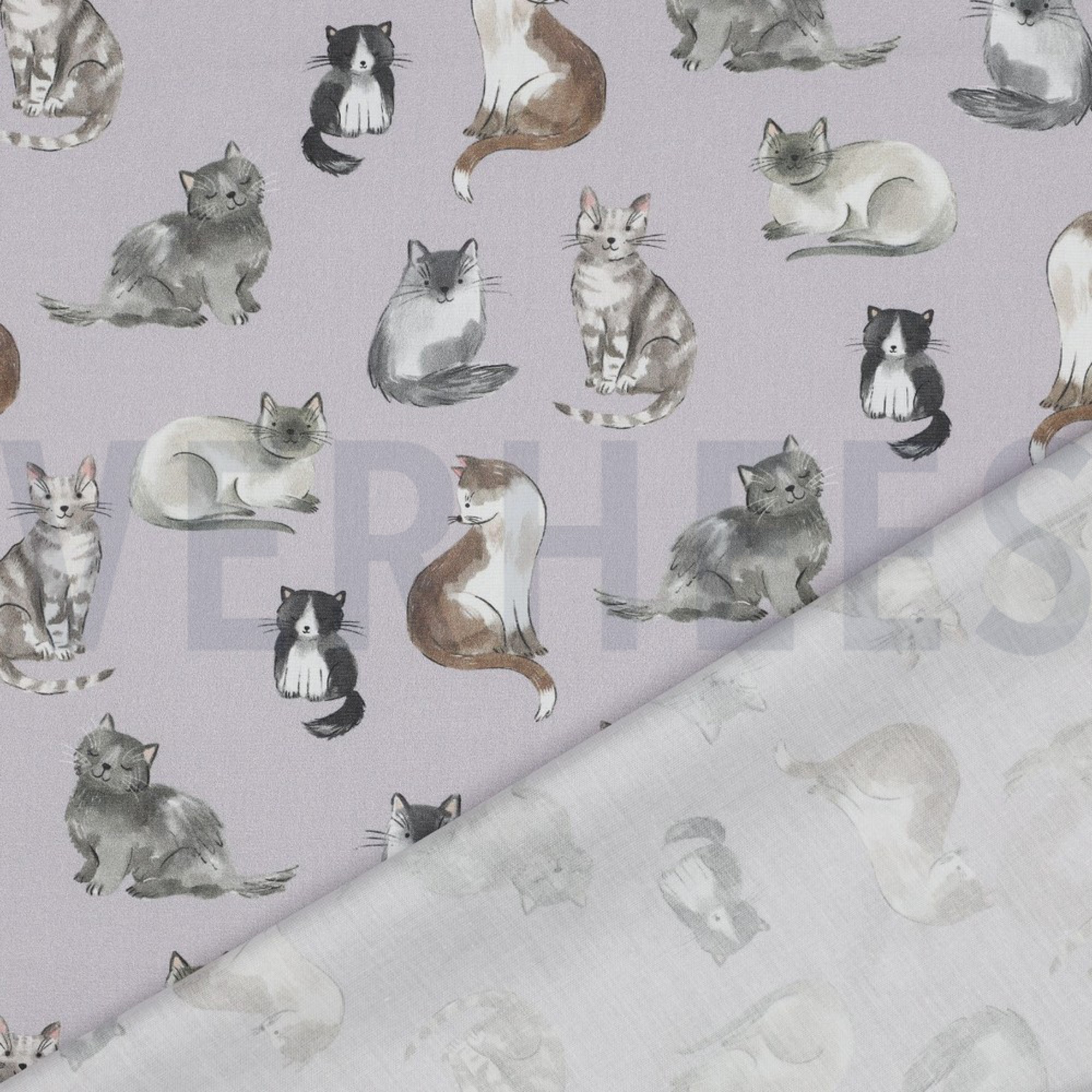 FINE POPLIN DIGITAL CATS LAVENDER (high resolution) #4