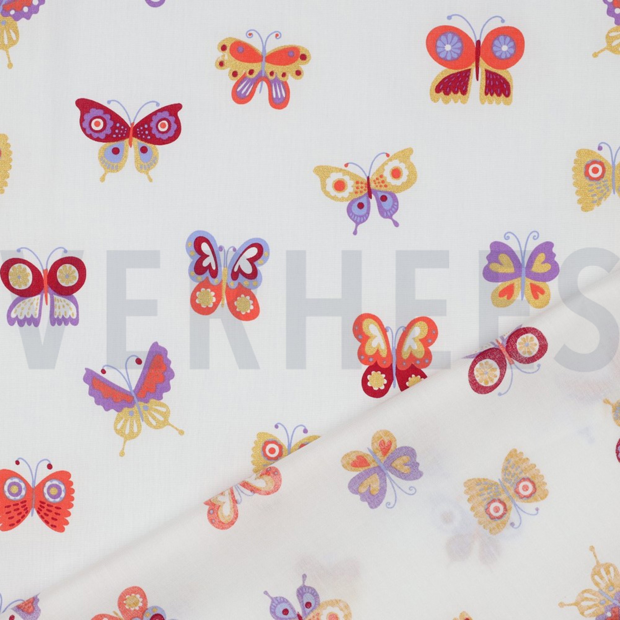 FINE POPLIN FOIL BUTTERFLIES WHITE (high resolution) #4