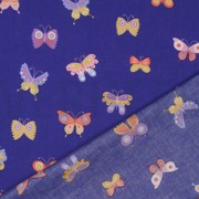 FINE POPLIN FOIL BUTTERFLIES COBALT (thumbnail) #4