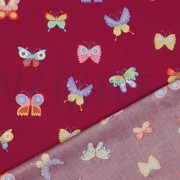FINE POPLIN FOIL BUTTERFLIES FUCHSIA (thumbnail) #4