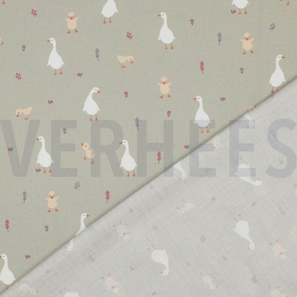 FINE POPLIN GOTS LITTLE GOOSE SAGE #4