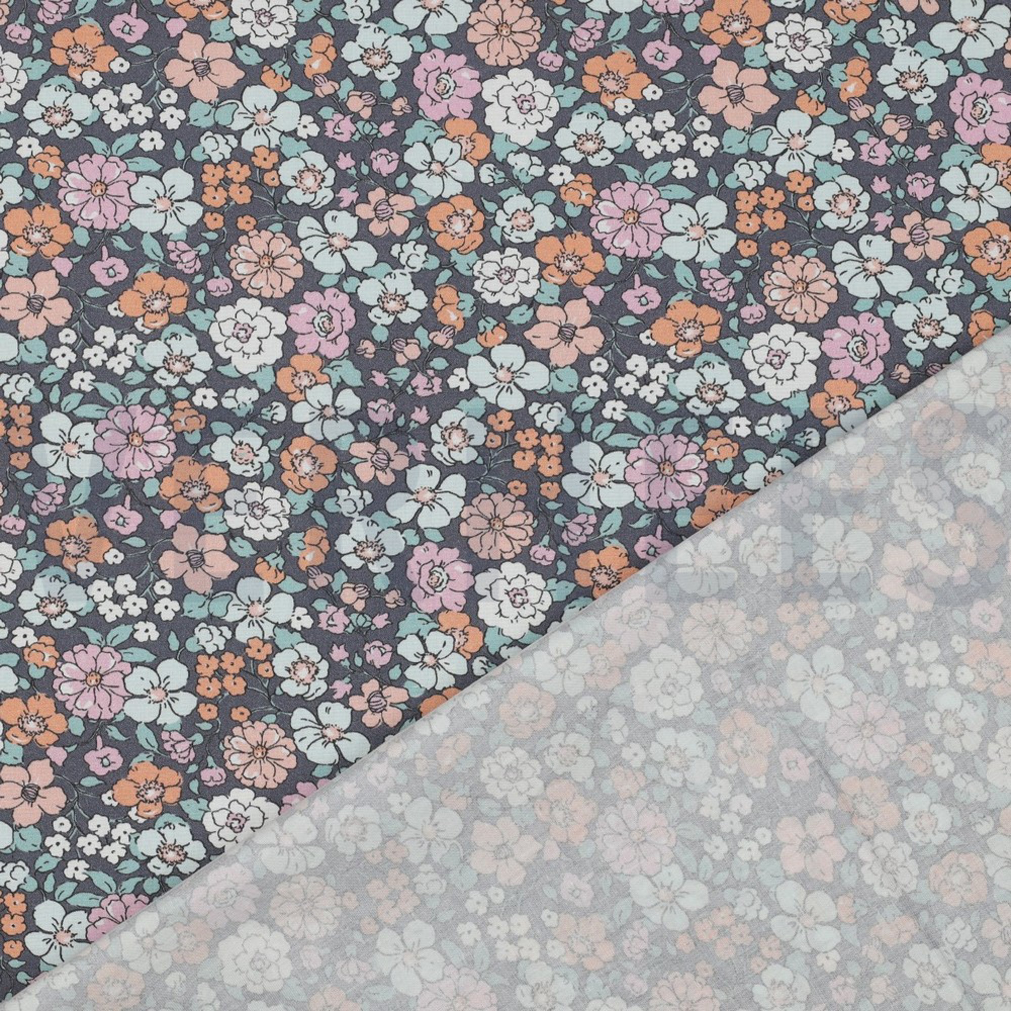 FINE POPLIN GOTS FLOWERS NAVY (high resolution) #4