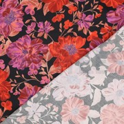 COTTON SATIN DIGITAL FLOWERS BLACK / RED (thumbnail) #4