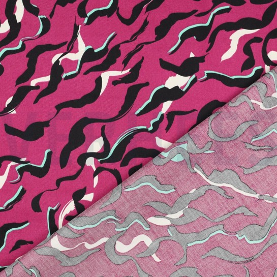 KATOEN SATIJN DIERENHUID FUCHSIA #7