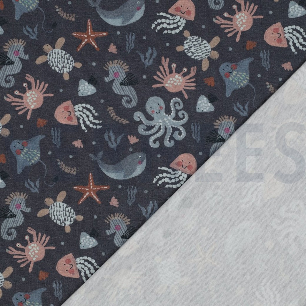 JERSEY DIGITAL OCEAN ANIMALS BLUE #4