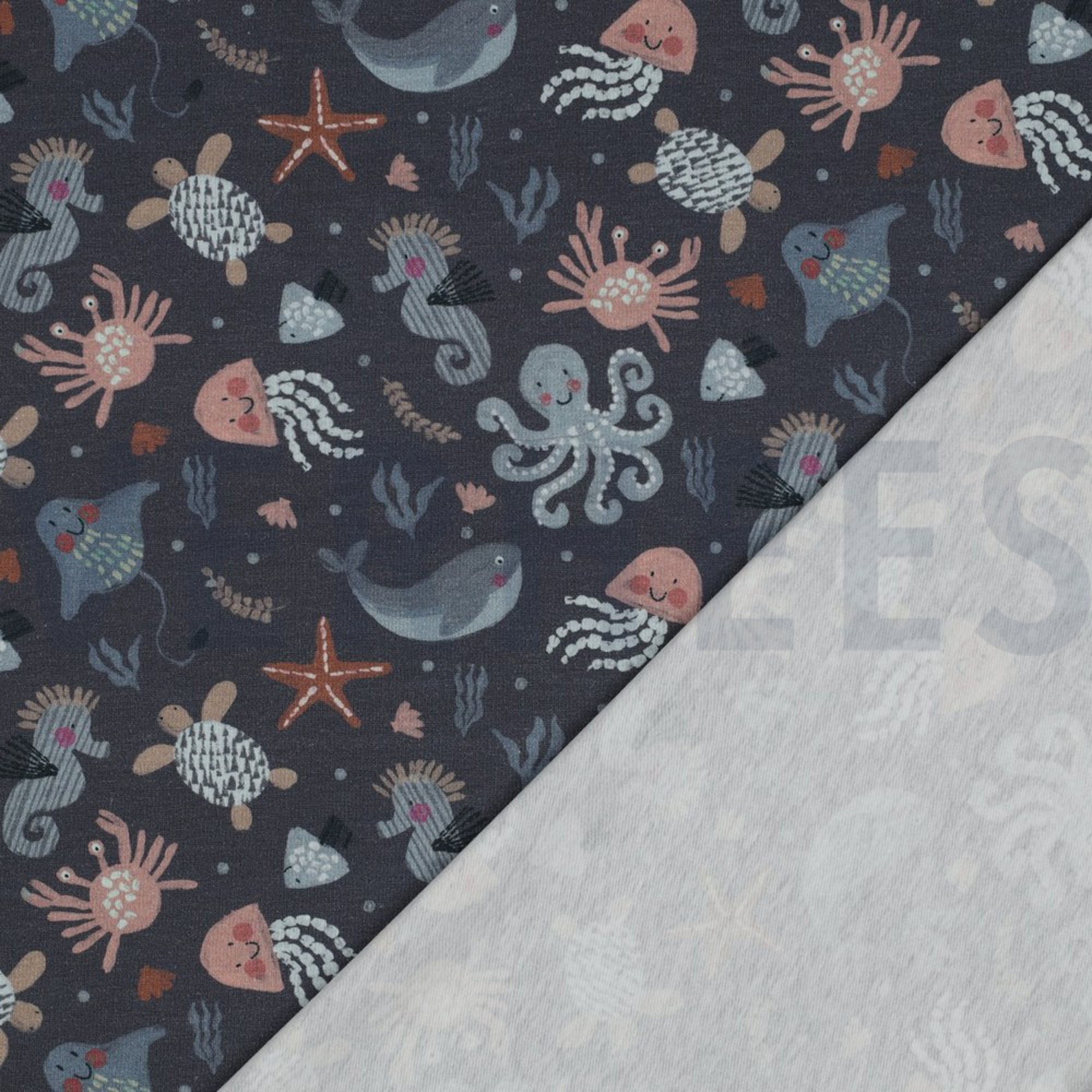 JERSEY DIGITAL OCEAN ANIMALS BLUE (high resolution) #4