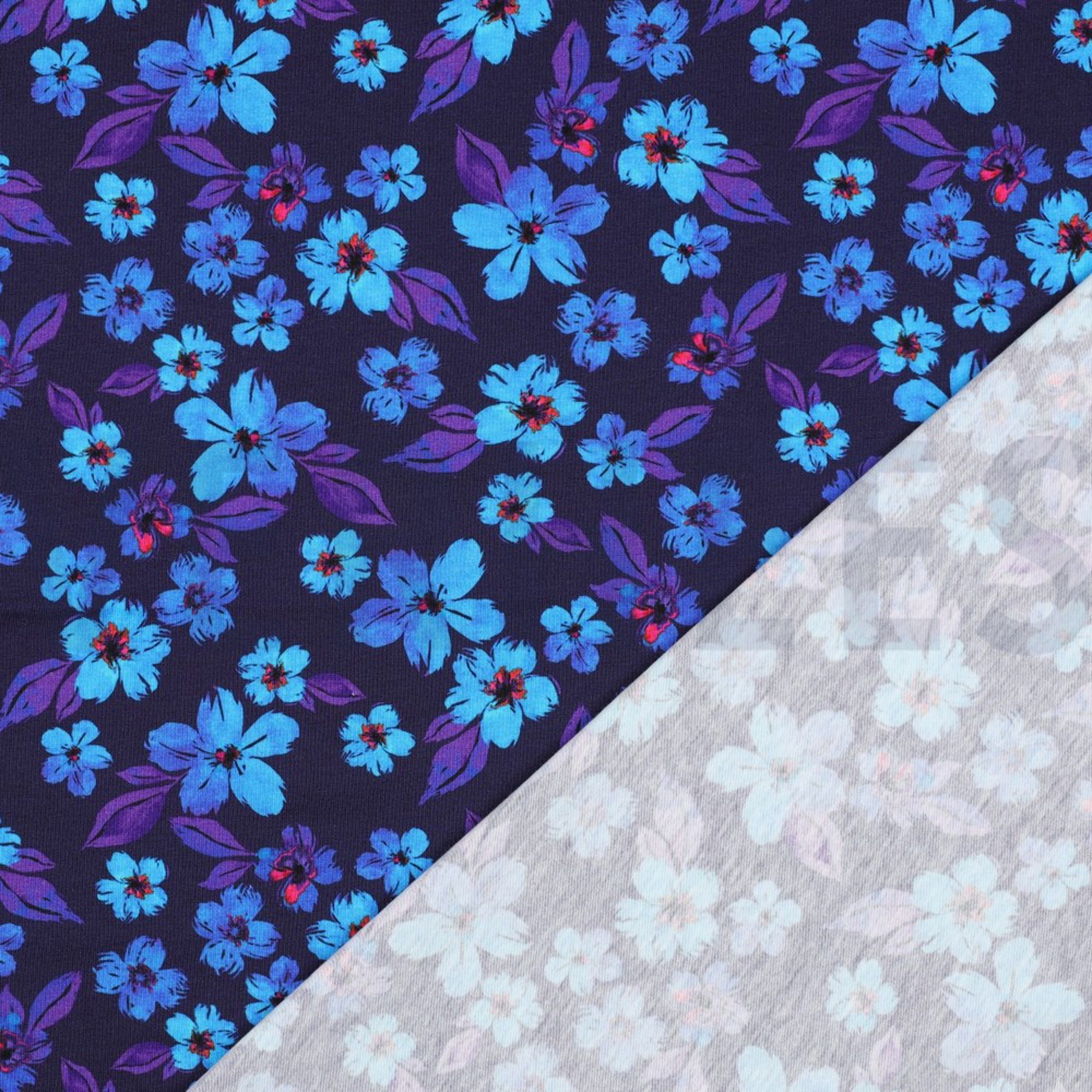 JERSEY DIGITAL FLOWERS BLUE / PURPLE (high resolution) #4
