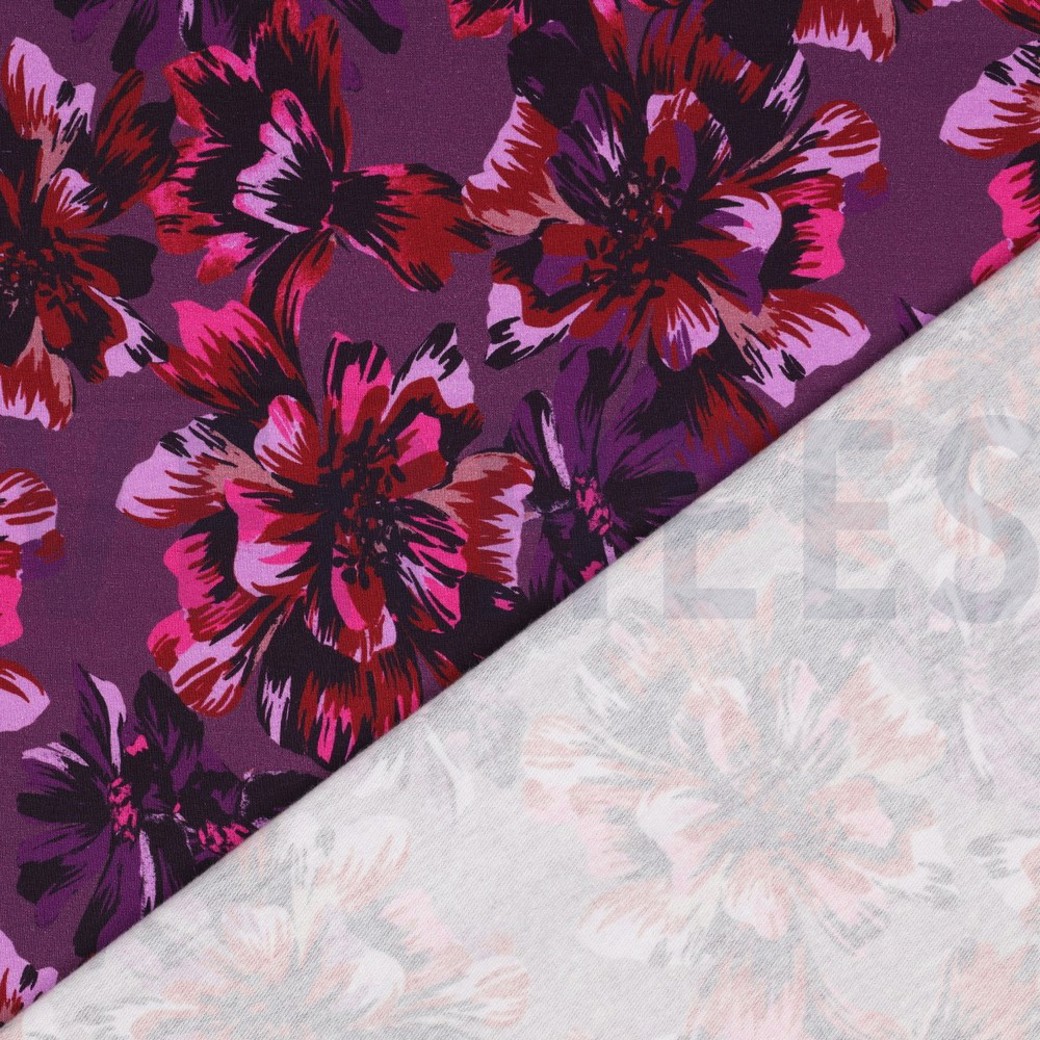 SWEAT DIGITAL FLOWERS DARK PURPLE #4