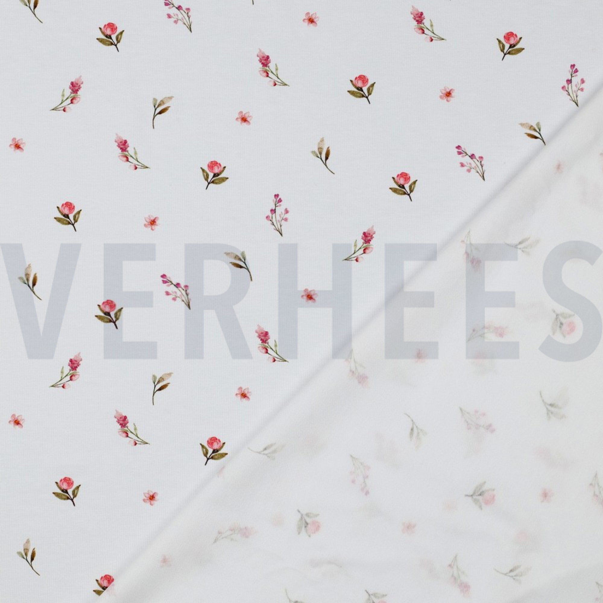 JERSEY DIGITAL RABBITS AND FLOWERS WHITE (high resolution) #4