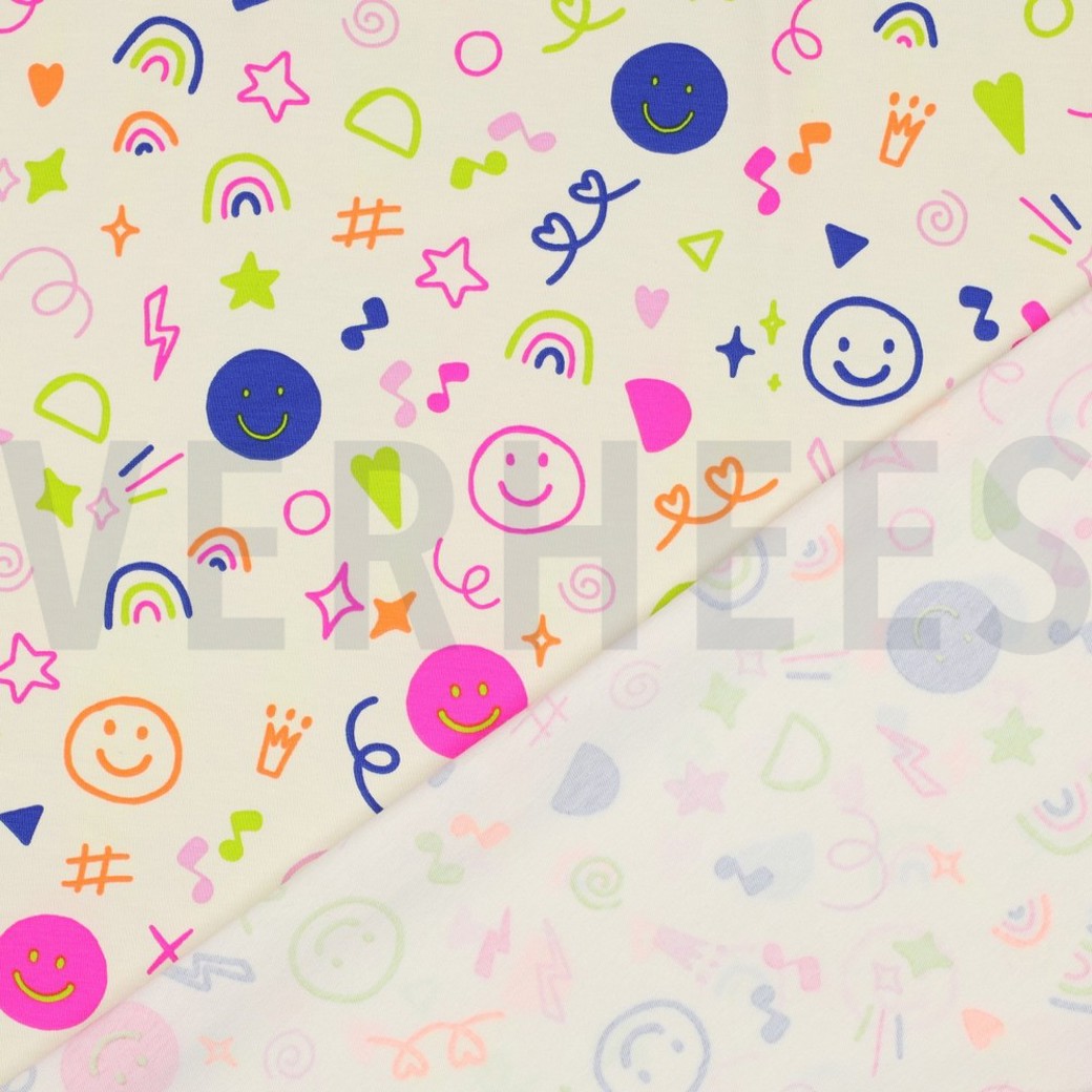 JERSEY NEON DOODLES OFF WHITE #4