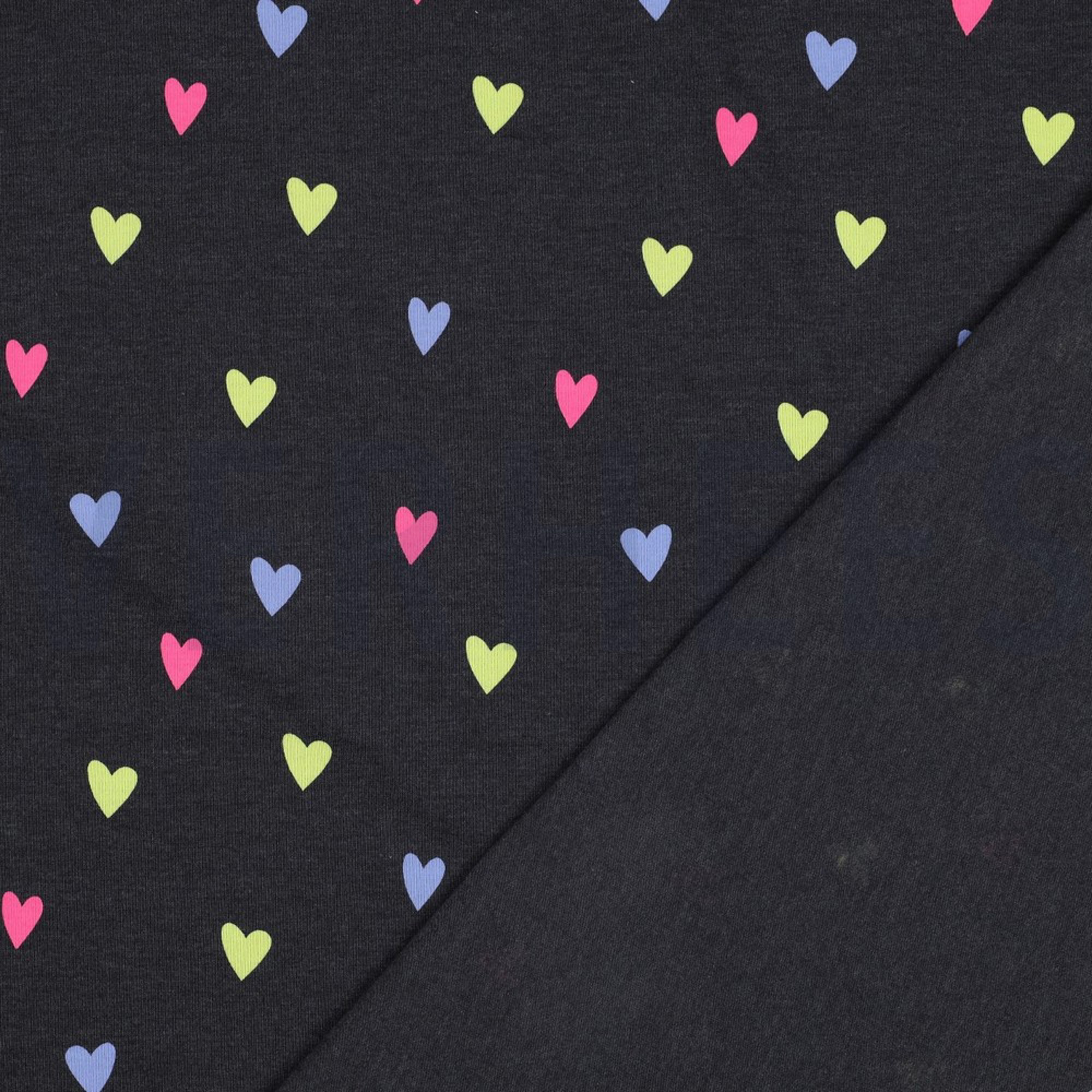JERSEY MELANGE NEON HEARTS INDIGO MELANGE (high resolution) #4
