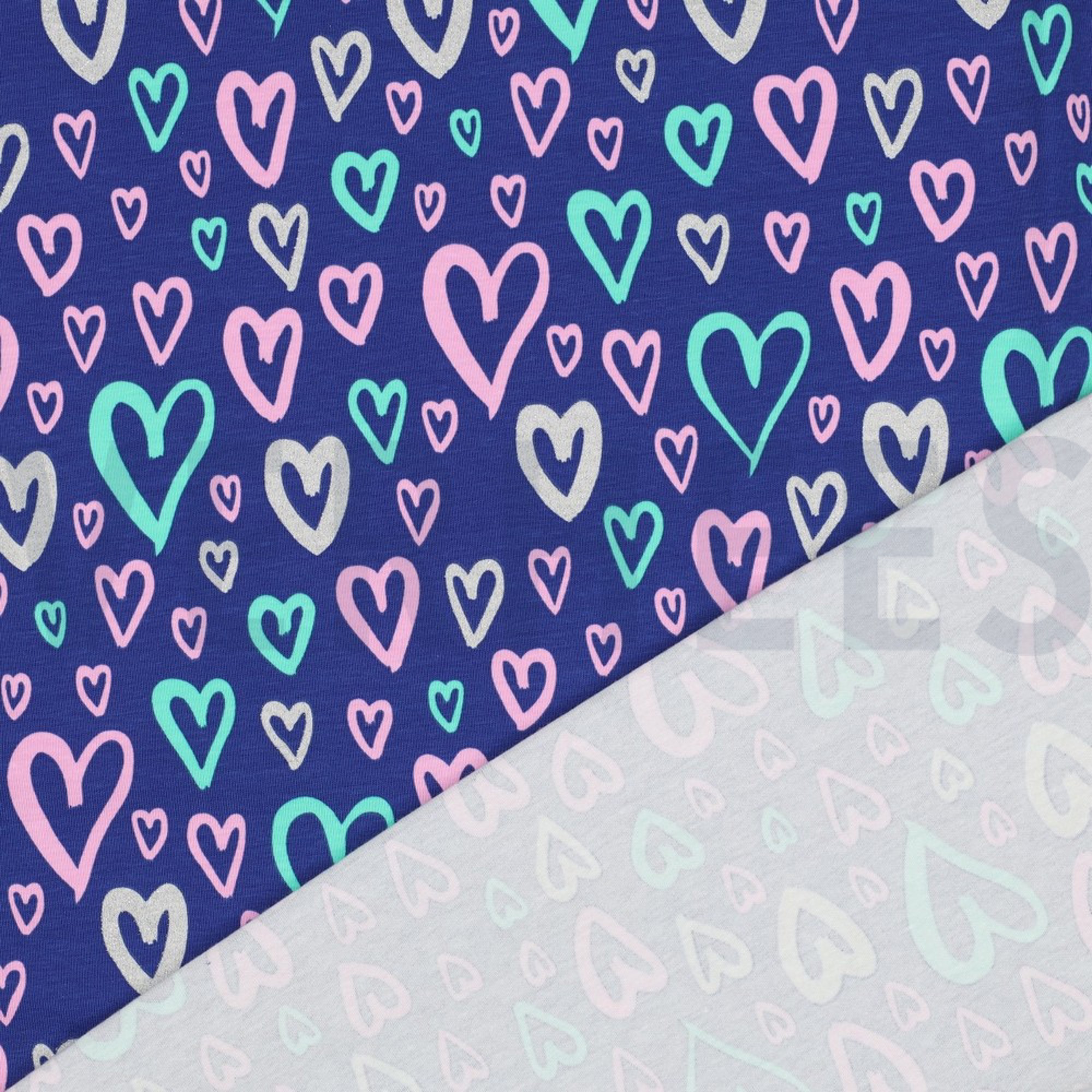JERSEY GLITTER HEARTS COBALT (high resolution) #4