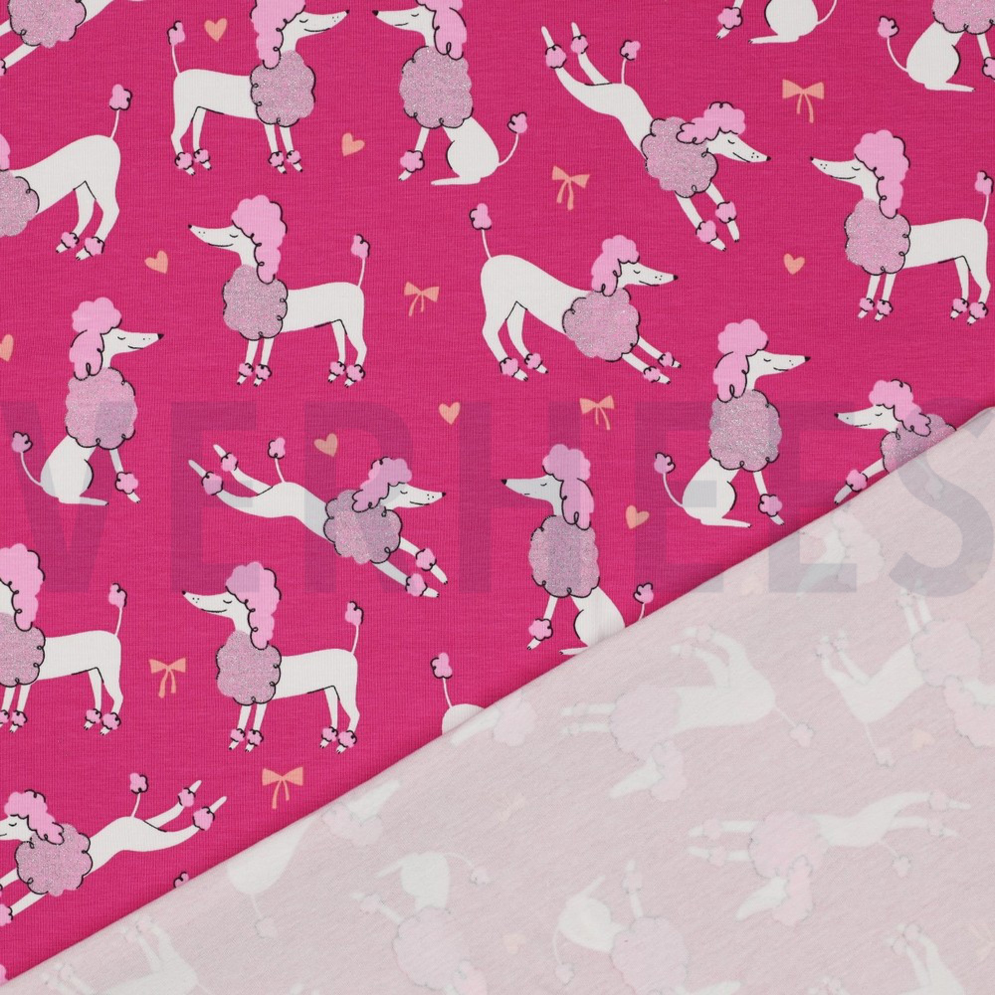 JERSEY GLITTER POODLES FUCHSIA (high resolution) #4