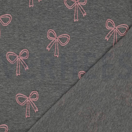 JERSEY MELANGE GLITZER SCHLEIFEN GRAU MELIERT #7