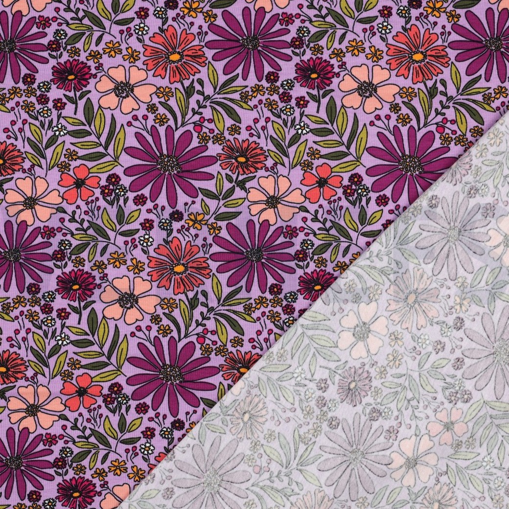 JERSEY FLOWERS LAVENDER #4