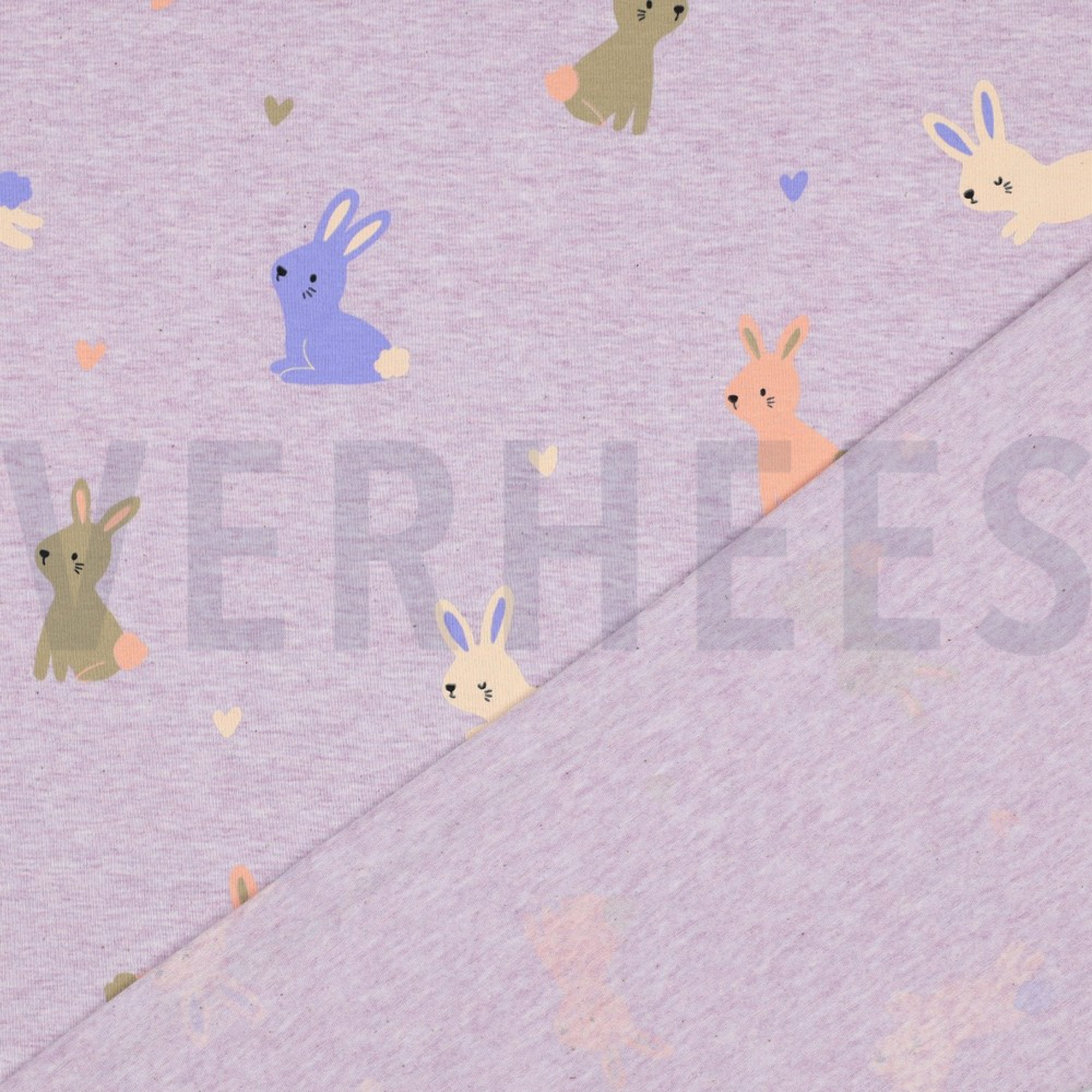 JERSEY MELANGE BUNNIES PURPLE MELANGE (high resolution) #4