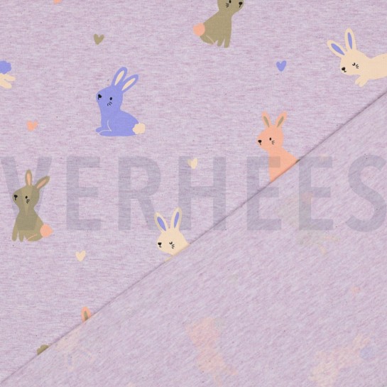 JERSEY MELANGE BUNNIES PURPLE MELANGE #7