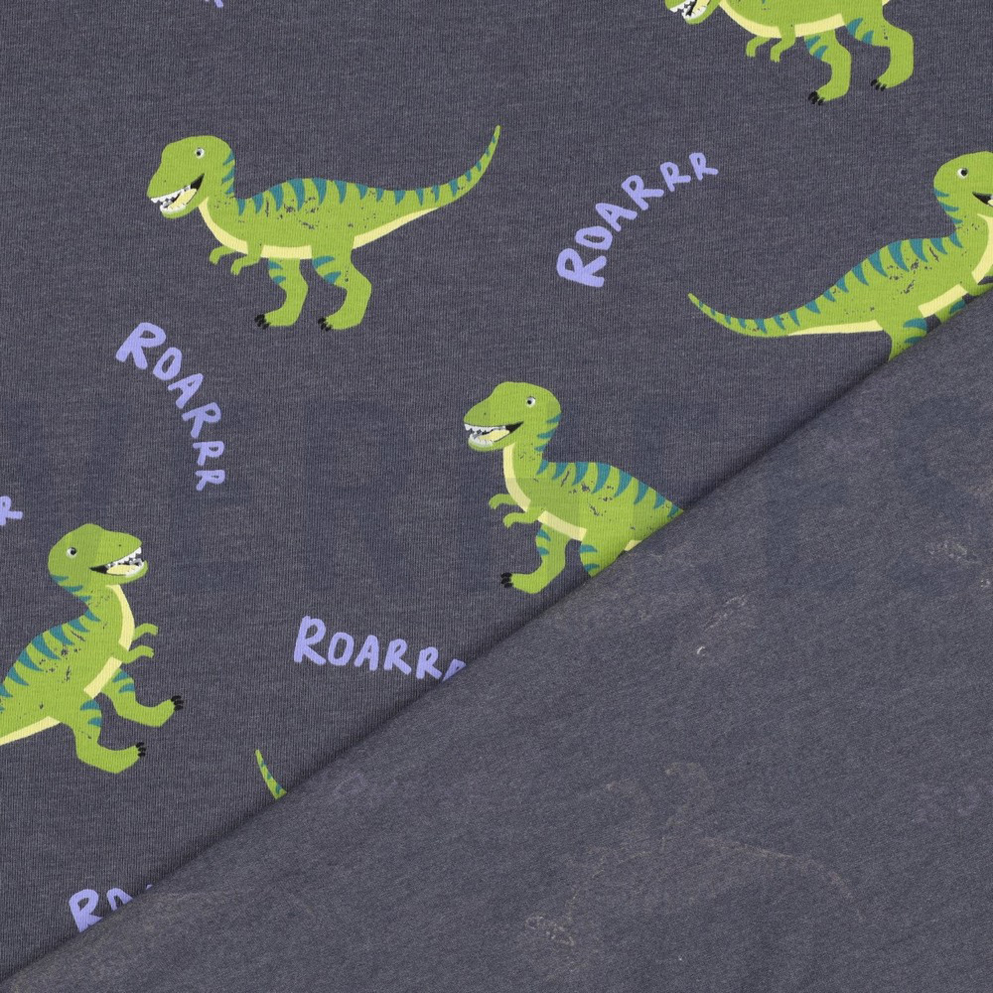 JERSEY MELANGE DINOSAURS INDIGO MELANGE (high resolution) #4