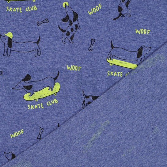 JERSEY MELANGE SKATE CLUB KOBALT GEMÊLEERD #7