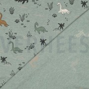 JERSEY MELANGE WATER DINOSAURS DARK MINT MELANGE (thumbnail) #4
