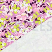 FRENCH TERRY FLOWERS PINK / LIME (thumbnail) #4