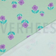 FRENCH TERRY FLOWERS MINT (thumbnail) #4