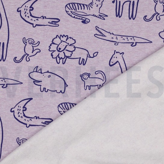 SWEAT MELANGE SAFARI DIEREN PAARS GEMÊLEERD #7