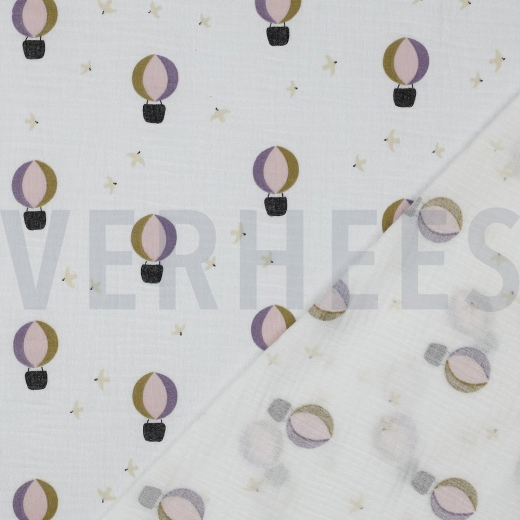 DOUBLE GAUZE HOT AIR BALLOONS WHITE #4