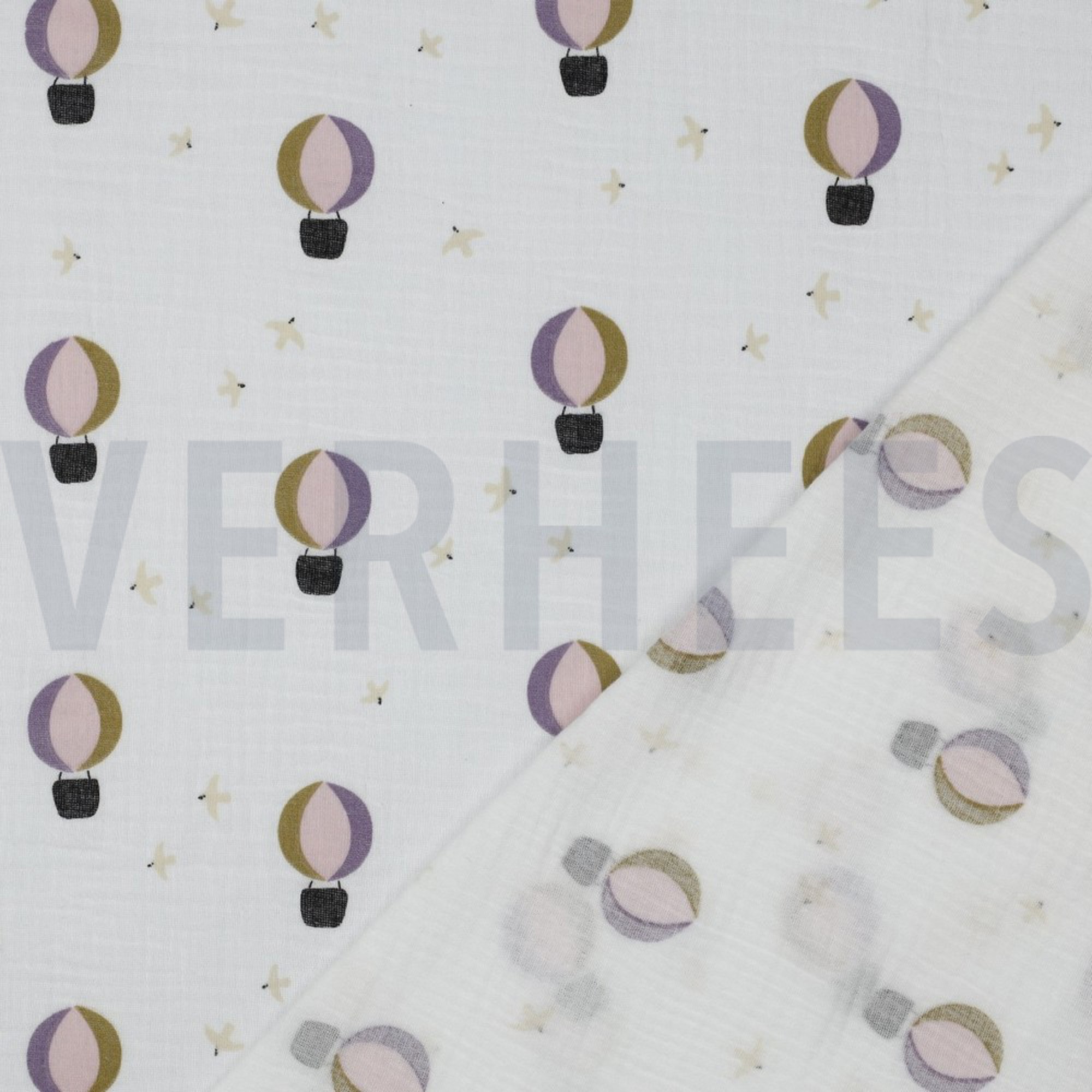 DOUBLE GAUZE HOT AIR BALLOONS WHITE (high resolution) #4