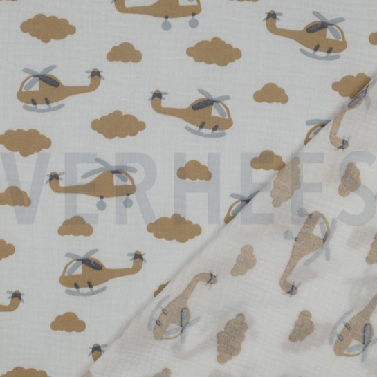 MUSSELIN HELIKOPTER GEBROCHEN WEISS #7