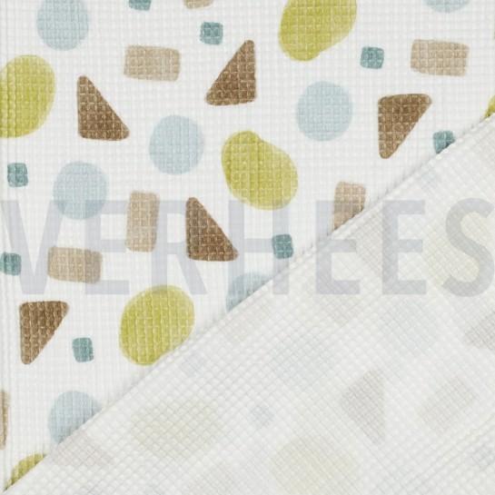 WAFFELPIQUÉ DIGITAL FORMEN GELB #7