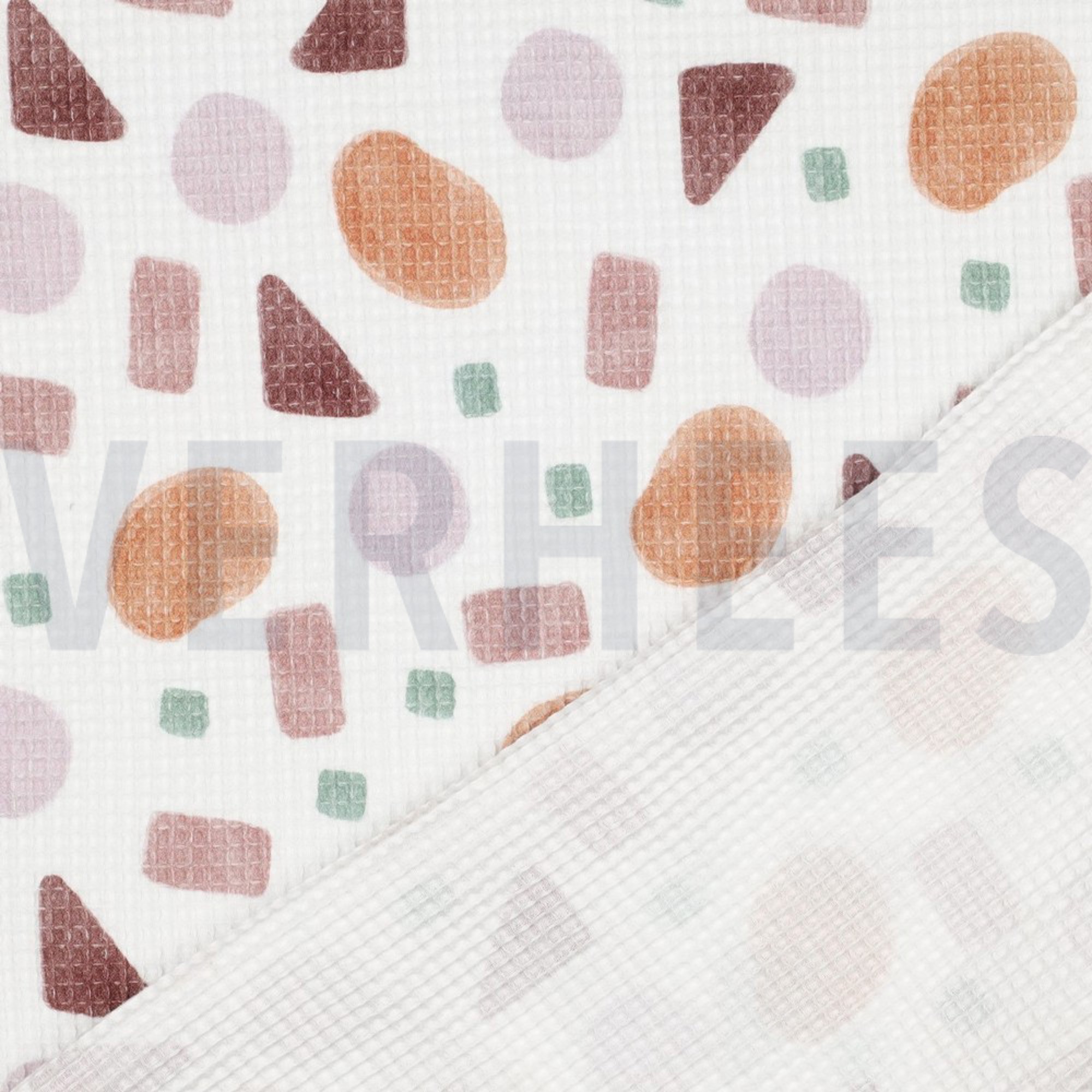 WAFFLE DIGITAL SHAPES WHITE / PINK (high resolution) #4