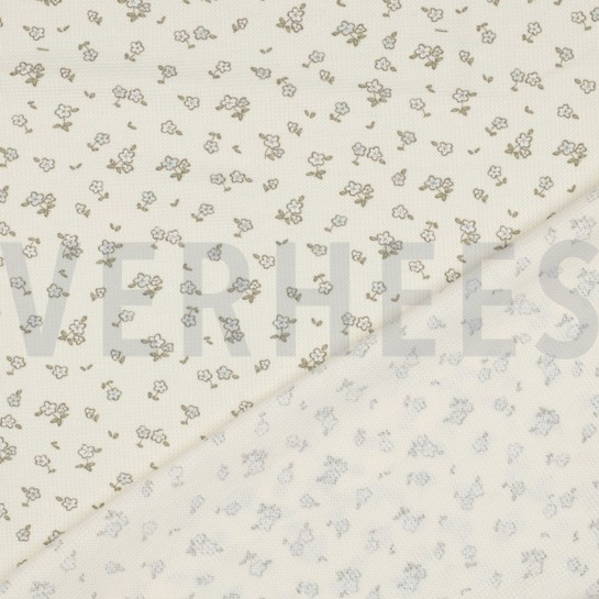 WAFFELJERSEY BLUMEN ECRU #7