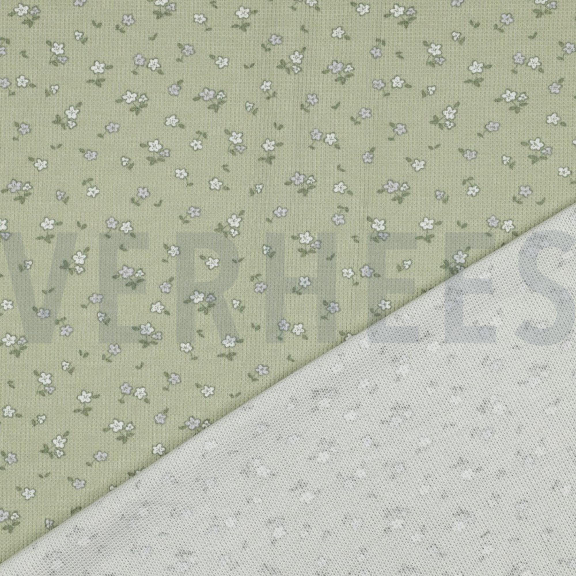 WAFFLE JERSEY FLOWERS SAGE (high resolution) #4