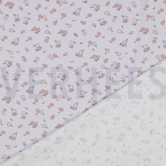 WAFFELJERSEY BLUMEN LAVENDEL #7