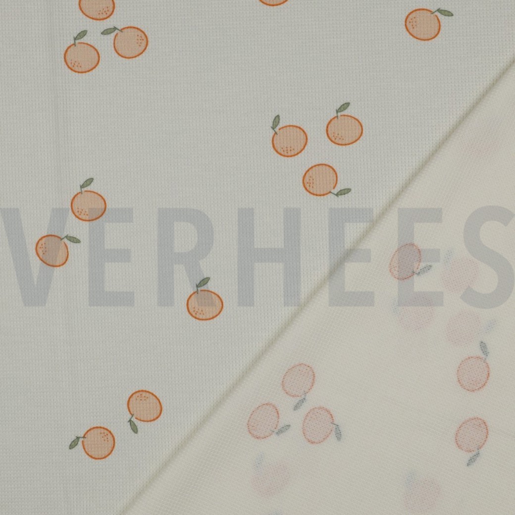 WAFFLE JERSEY ORANGES ECRU #4