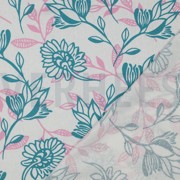 LINEN VISCOSE FLOWERS PINK (thumbnail) #4