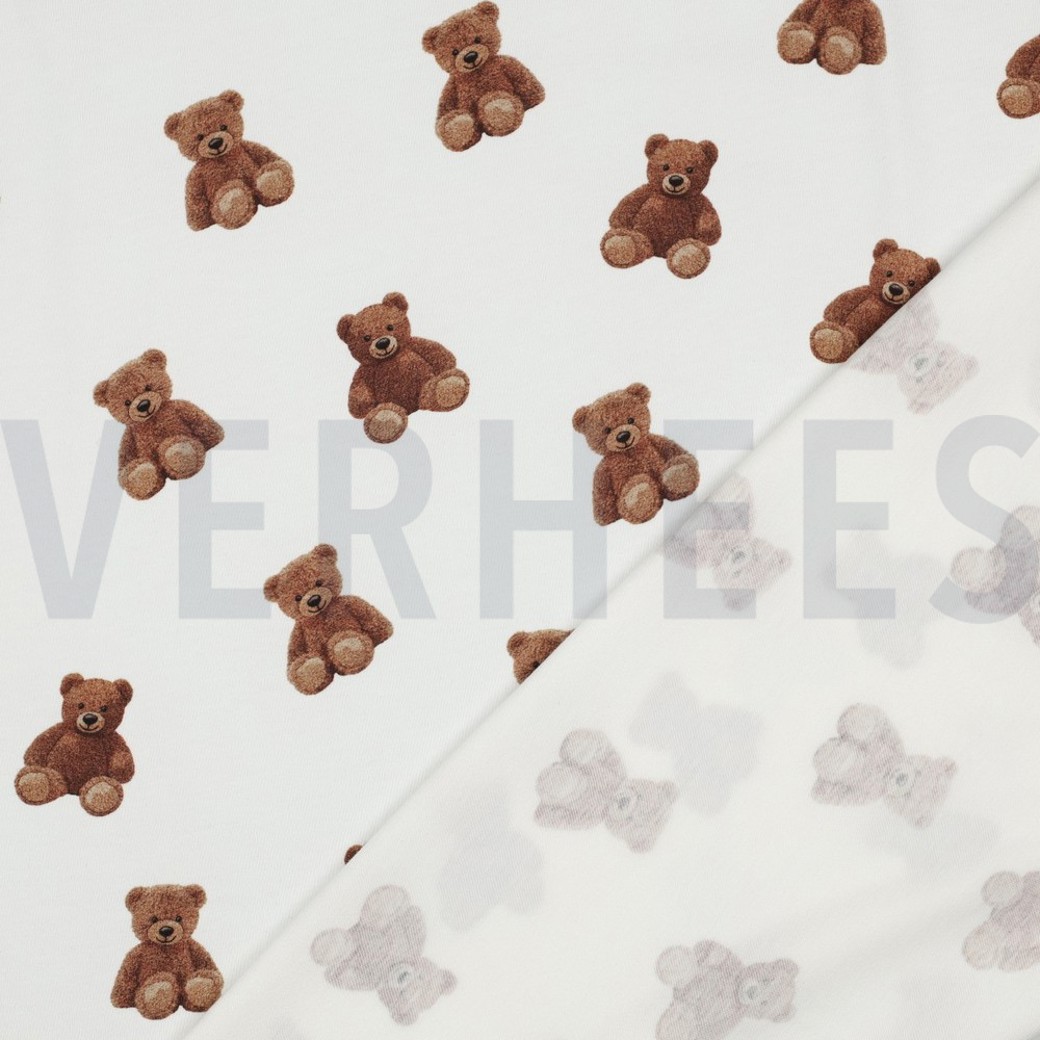 JERSEY GOTS DIGITAL TEDDY BEARS ECRU #4