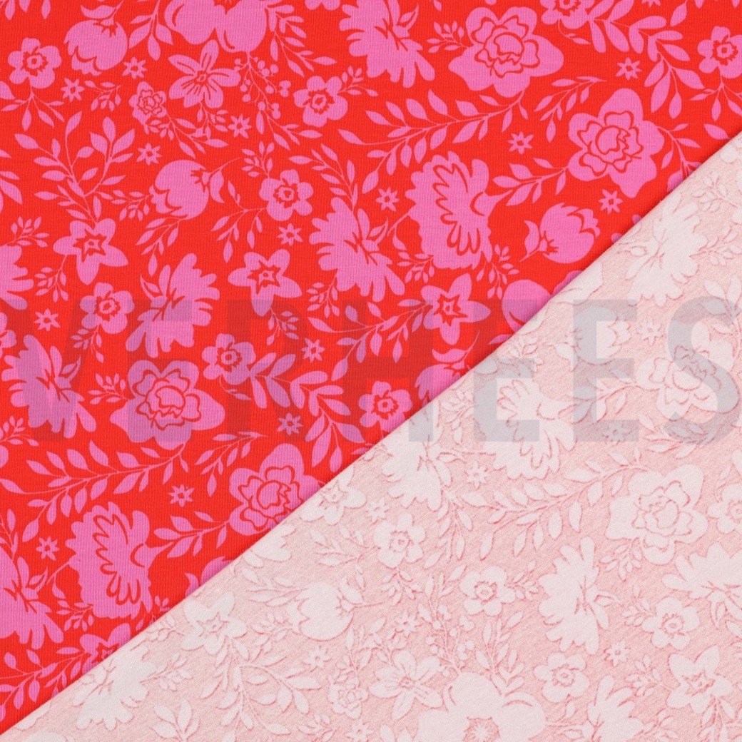 JERSEY FLOWERS RED #4