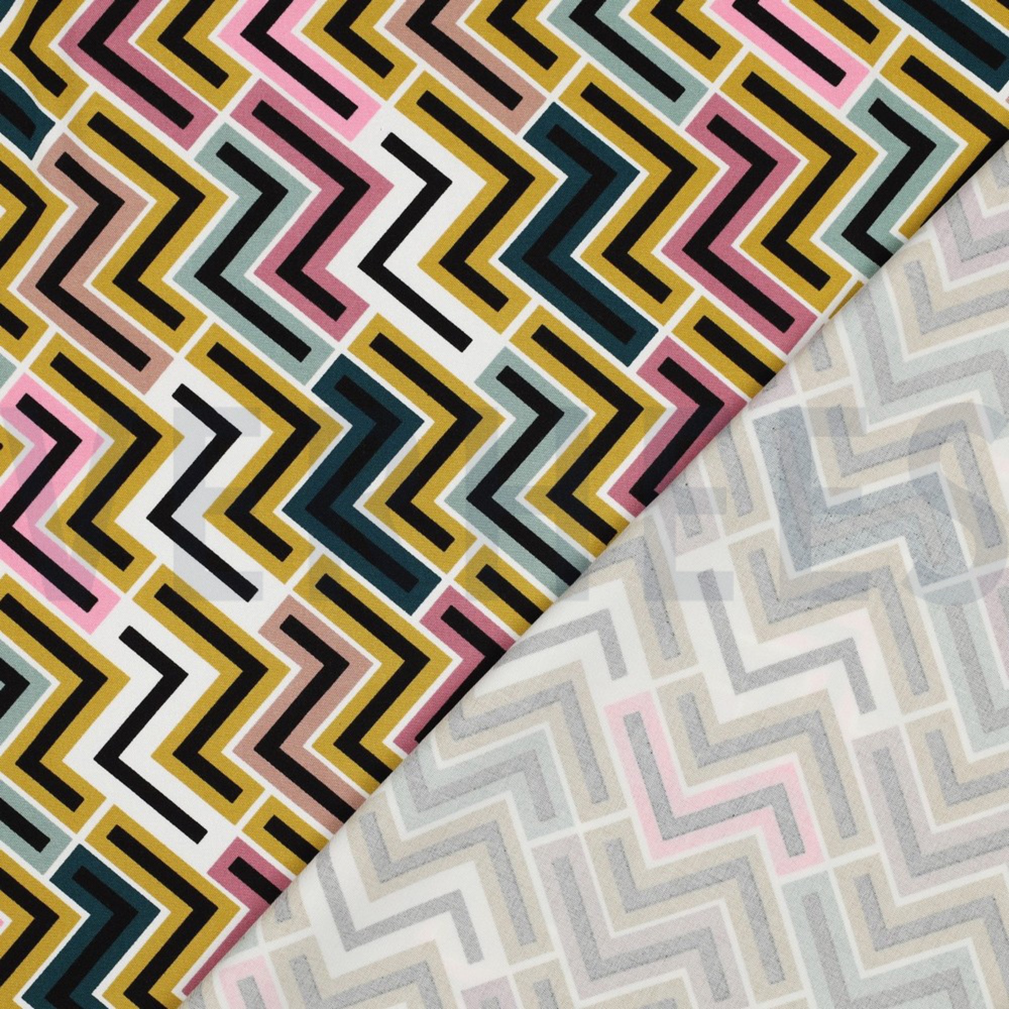 ROSELLA STRETCH GEOMETRIC MUSTARD (high resolution) #4