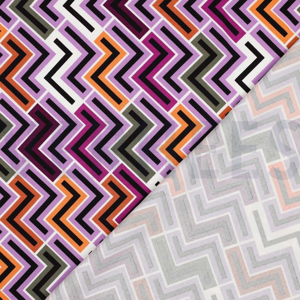 ROSELLA STRETCH GEOMETRIC LILAC #4