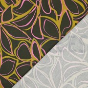 ROSELLA STRETCH ABSTRACT FLOWERS DARK GREEN (thumbnail) #4