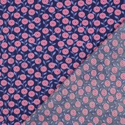FINE POPLIN FLOWERS & CHECKS NAVY (thumbnail) #4