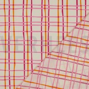 FINE POPLIN FLOWERS & CHECKS OFF WHITE (thumbnail) #4