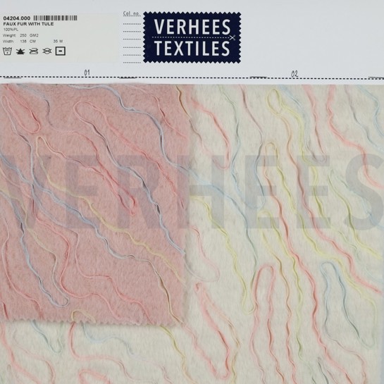 FAUX FUR WITH TULE POWDER #7