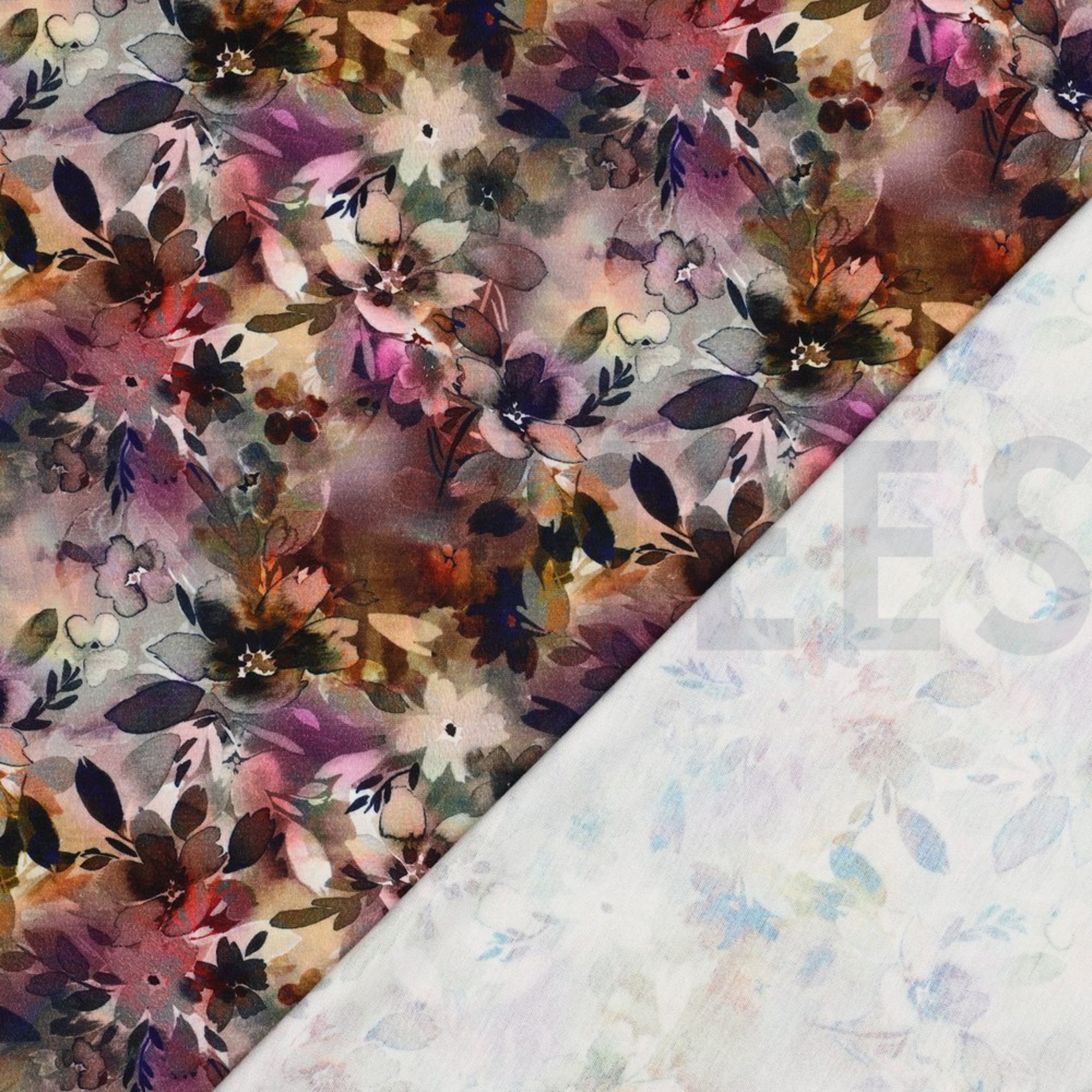 PUNTA DI ROMA DIGITAL FLOWERS PINK / OCHRE (high resolution) #4