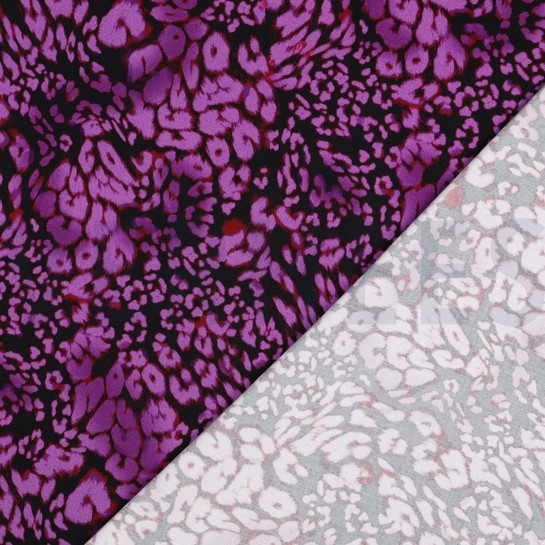 VISCOSE ROSELLA STRETCH DIGITAL ANIMAL SKIN PURPLE #7