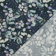 VISCOSE POPLIN STRETCH DIGITAL FLOWERS PETROL (thumbnail) #4