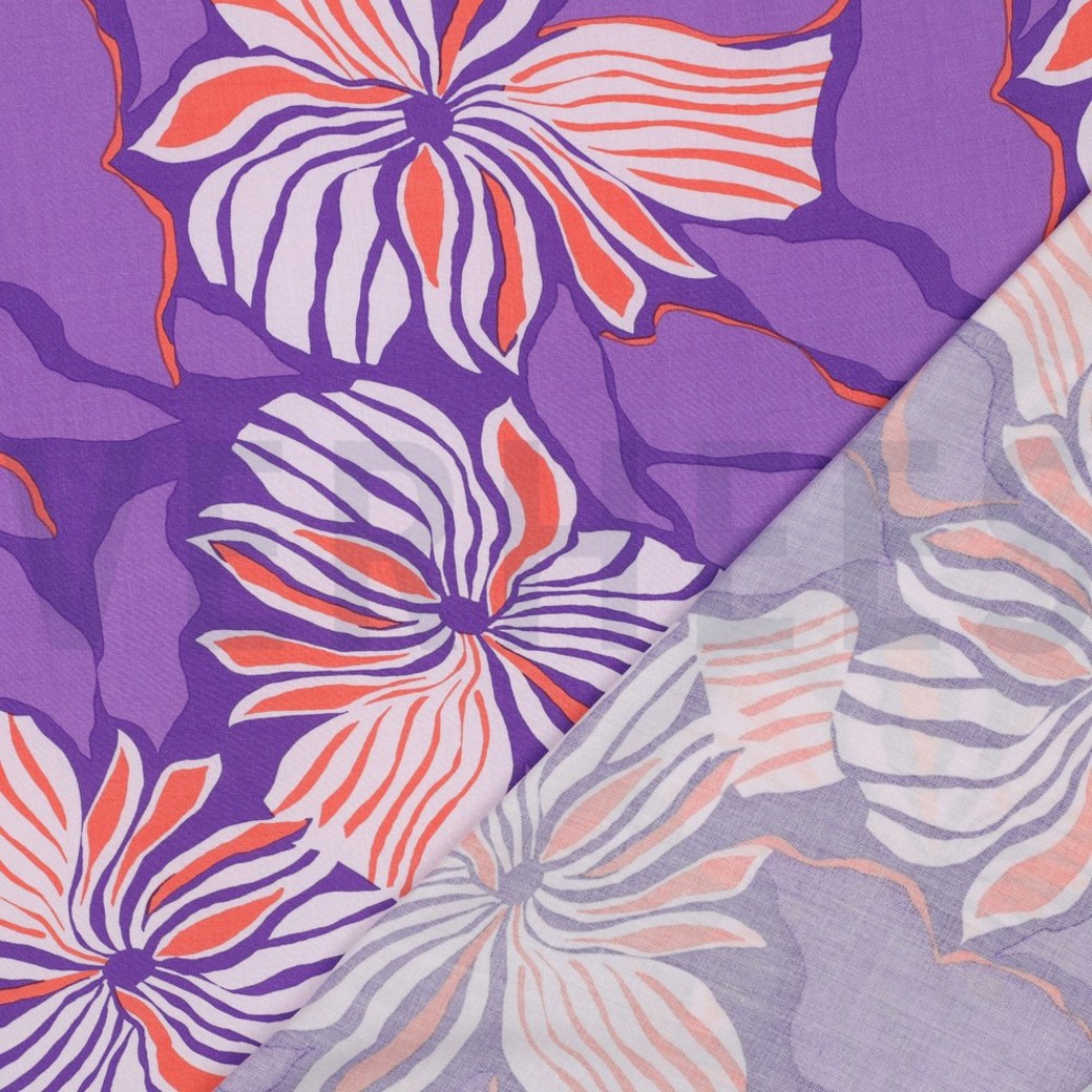 LENZING ECOVERO FLOWERS LAVENDER #4